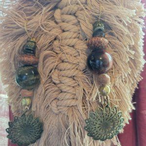 Handmade Brown Tribal Earrings